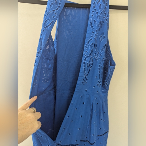 Parker Royal Blue Alana Sleeveless Eyelet Dress - Picture 10 of 15